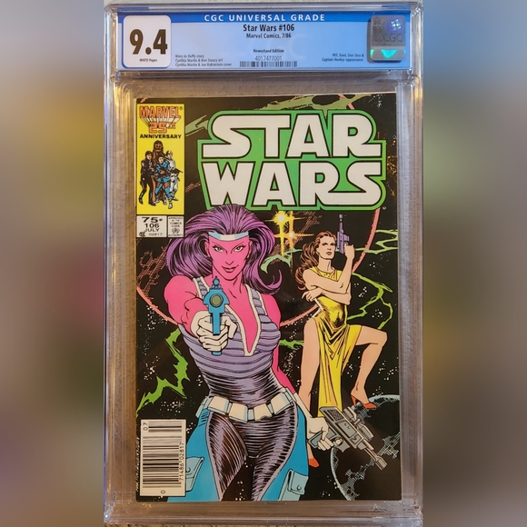 Star Wars #106 CGC 9.4 NM Graded Newstand Marvel 25th Anniversary Edition Comic! - Picture 2 of 4